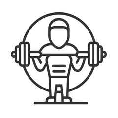 man lifting weights