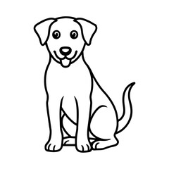 Fototapeta premium Playful Puppy with Tongue Out - Joyful Vector Character for Children's Content