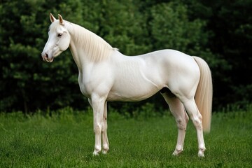 Obraz premium Real albino Horse horse animal equestrian.