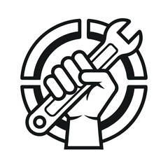 hand holding a hammer