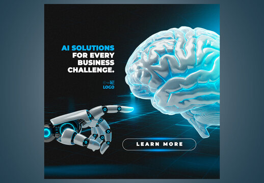 Artificial intelligence template social media