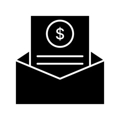 email invoice glyph icon