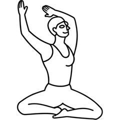 -continuous-line-figure-in-camel-pose--chest-open-.eps
