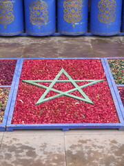 moroccan carpet on the street