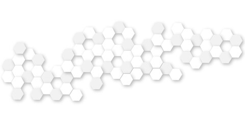 Futuristic 3D White Light and gray  Geometric hexagon Structure Featuring Abstract Polygonal Honeycomb Pattern, Technology-Inspired Design, and a Luxurious, Modern Vector Background for Innovation