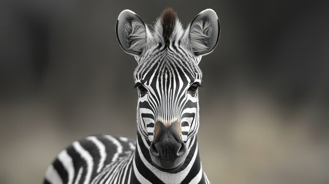 Close-up portrait of a zebra. - Powered by Adobe