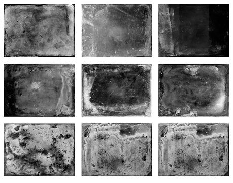 Old Film Photo Filter Textures Set with Dust Scratches and Vintage Effects for Retro Photography