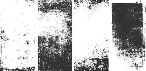 Black ink splatters and grunge textures on white background vector