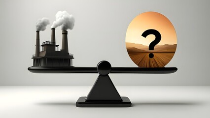 Green Eco concept , Factories smoke deadly effect on environment	