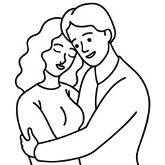 one-line-drawing-of-a-romantic-couple-hugging--mi.eps