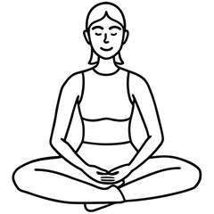one-line-illustration-of-seated-yoga-pose-with-st.eps