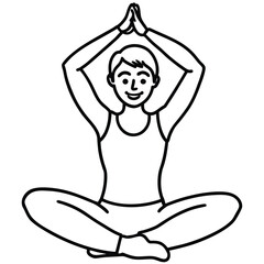 yoga woman silhouette