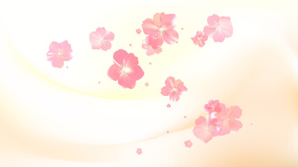 Obraz premium Tender spring pink flower flow. Delicate scent of woman perfume