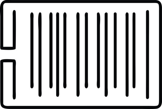 Abstract Rectangular Shape with Parallel Lines, Minimalist Illustration for Logo Designs