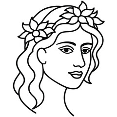 abstract-woman-s-face-in-profile-view--single-lin.eps