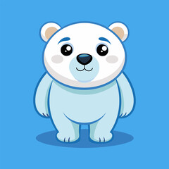 Adorable Cartoon Polar Bear Illustration