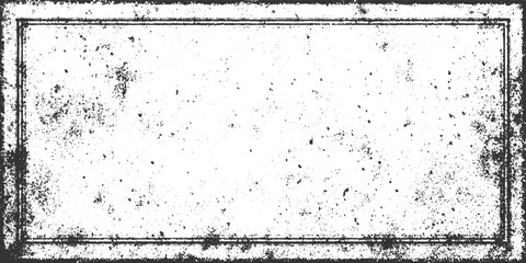 Distressed textured rectangular frame with scattered dark speckles and grunge border vector