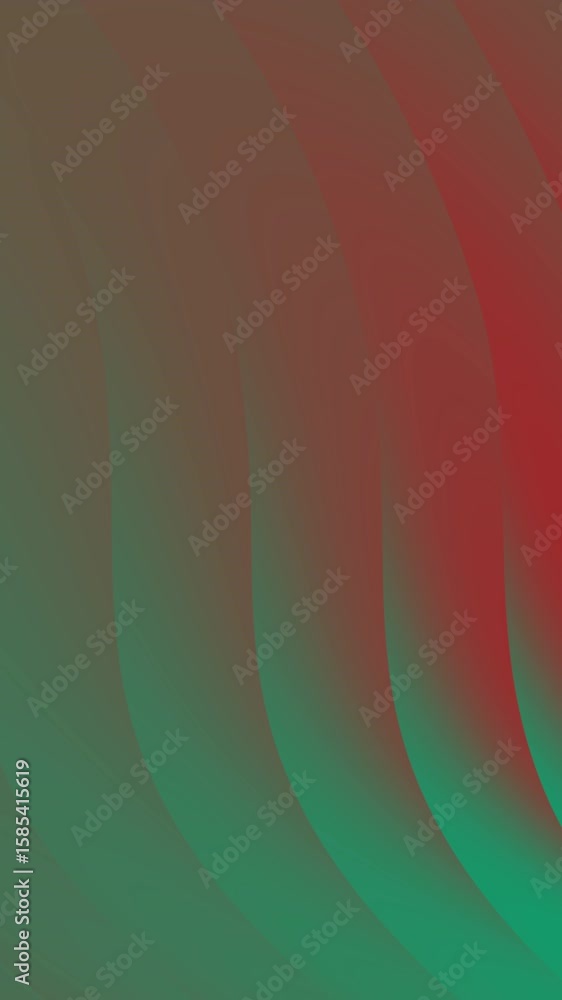 Poster dynamic abstract wave pattern with red and green gradient motion