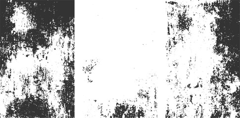 Abstract distressed black and white textured background with rough edges and speckled details grunge