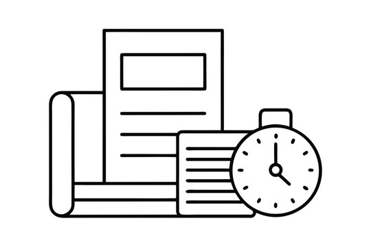 Hourly Billing Clock And Invoice
