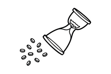 Hourglass With Coins Falling