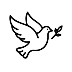 Obraz premium Dove carrying olive branch as a symbol of peace 