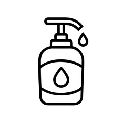 Fototapeta premium Lotion pump bottle with drop design in minimalist style 