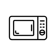 Obraz premium Simple outline microwave oven design for kitchen use 