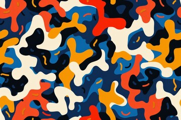 Colorful abstract camouflage pattern