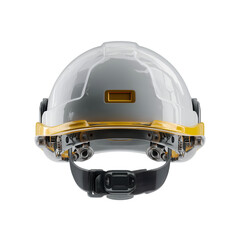 Fototapeta premium Safety helmet isolated on transparent background, front view, Generative AI.