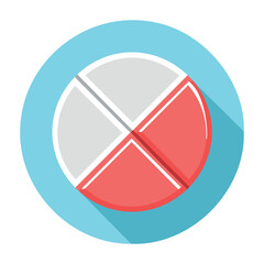 Round Pill Pack – Flat Icon of Medicine Blister