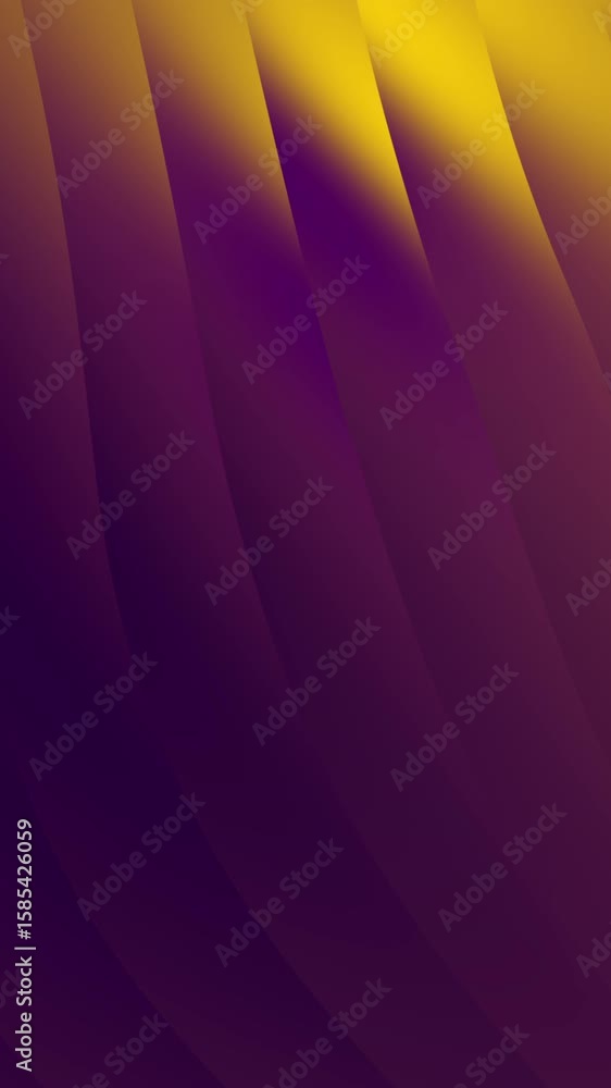 Poster dynamic abstract pattern with vibrant purple and yellow gradient flow