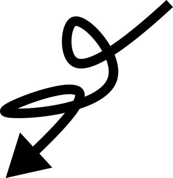 Black devil tail with arrow shape