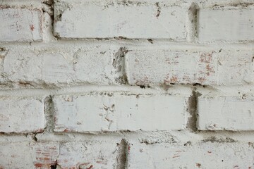 Texture of old brick wall as background, closeup