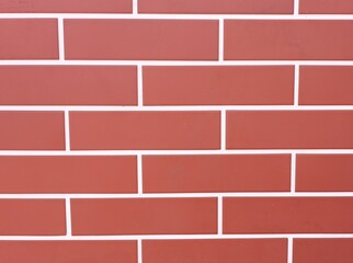 Texture of red brick wall as background, closeup