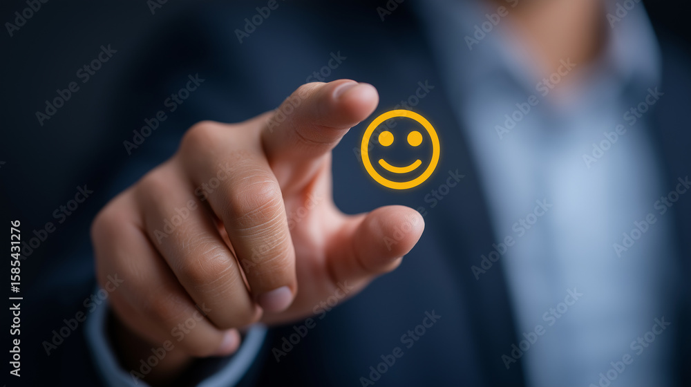 Poster User Satisfaction Interface with Emoticon Slider Interaction