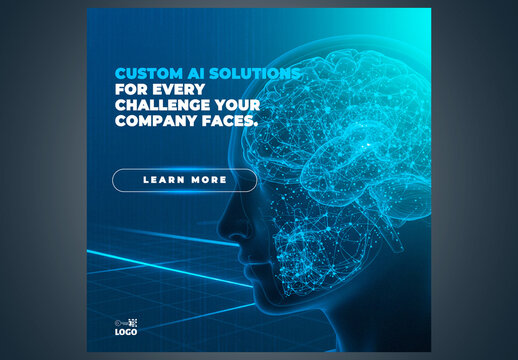 Artificial intelligence template social media
