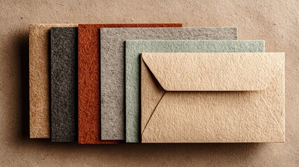 Stack of blank cards on neutral background, paper mockup for invitations, branding or stationery presentation