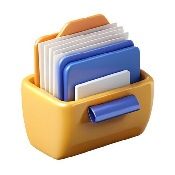 Colorful document organizer with paper inserts file holder