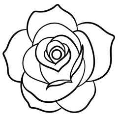 Elegant single line art rose with delicate simple curves and a minimalist aesthetic for sophisticated floral designs