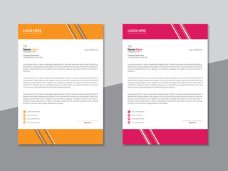 Simple Professional Letterhead Design Template. Modern Creative Letterhead Design