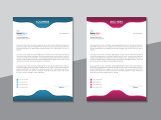 Simple Professional Letterhead Design Template. Modern Creative Letterhead Design
