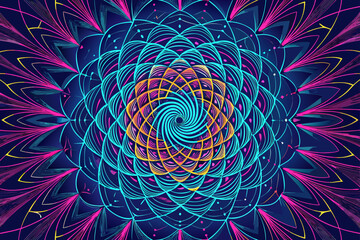 Non Repeating Kaleidoscope Made of Bending Magnetic Fields