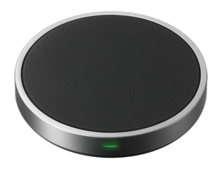 Wireless charging pad with a non-slip surface and circular design