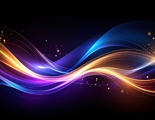 Naklejka premium Abstract wavy lines of light (1)