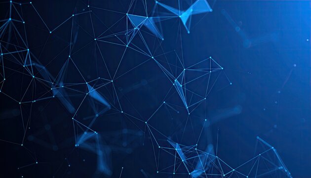 Abstract network of interconnected points and lines (2)