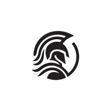 spartan warrior logo vector illustration