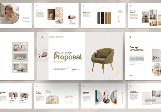 Elegant & Modern Interior Design Proposal Presentation Template