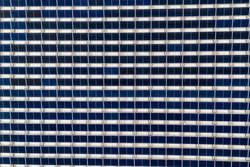Solar panels on city building.