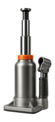 Bottle jack with a telescopic extension for lifting high-clearance vehicles.